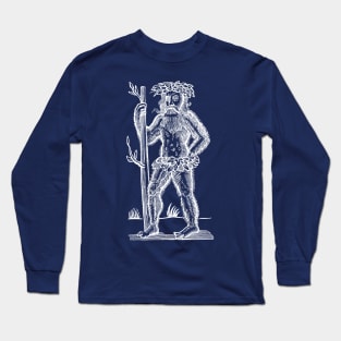 Medieval or Renaissance Green Man or Wild Man Long Sleeve T-Shirt